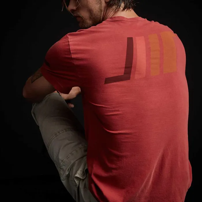 James Perse Graphics Short Sleeve Graphic Crew Neck Brick Pigment 8211 Men