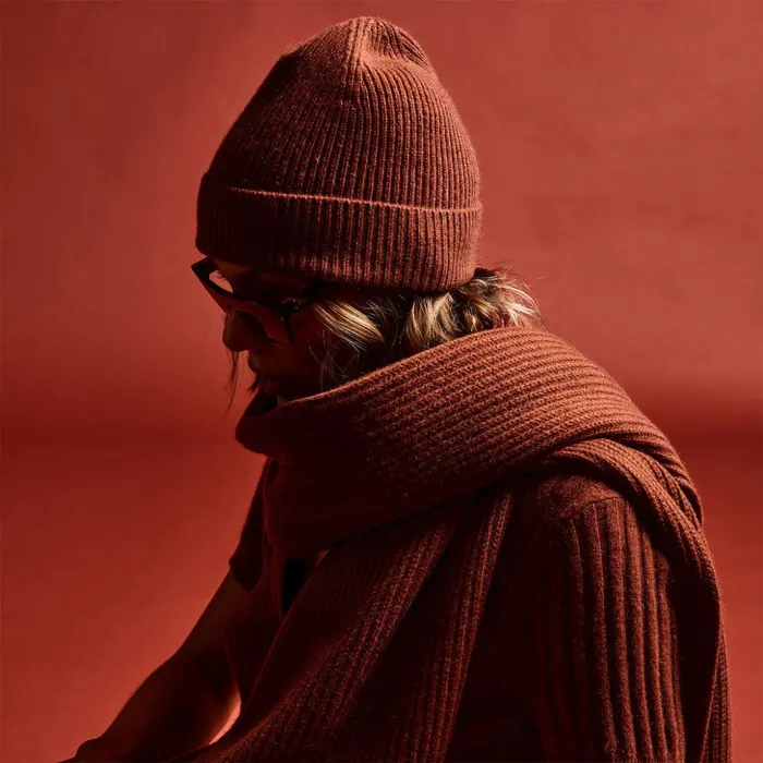 James Perse Hats Solid Cashmere Beanie Goji 8211 Women