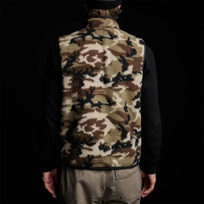 James Perse JacketsOuterwear Camo Sherpa Sport Vest Moss Camo 8211 Men