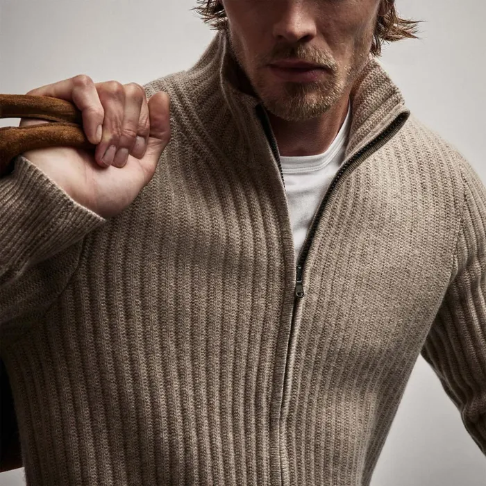 James Perse JacketsOuterwear Recycled Cashmere Cardigan Coyote 8211 Men
