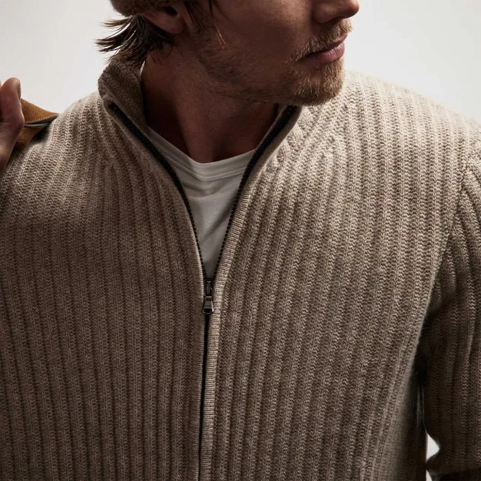 James Perse JacketsOuterwear Recycled Cashmere Cardigan Coyote 8211 Men