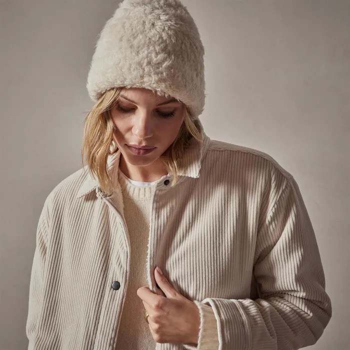 James Perse JacketsOuterwear Sherpa Lined Oversized Corduroy Jacket Canvas 8211 Women