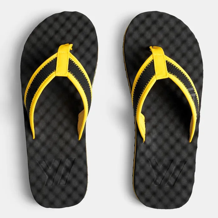 James Perse Kids Footwear YOSEMITE Sport Flip Flop Kids Blackyellow 8211 MenWomen