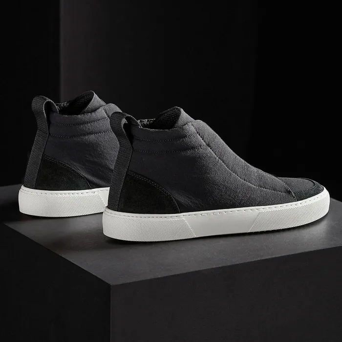 James Perse LaceUps WomenSINGLEQUOTEADDEDs Solstice High Top Skate Sneaker Blackblack 8211 Women
