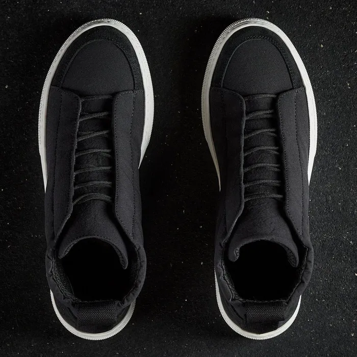 James Perse LaceUps WomenSINGLEQUOTEADDEDs Solstice High Top Skate Sneaker Blackblack 8211 Women