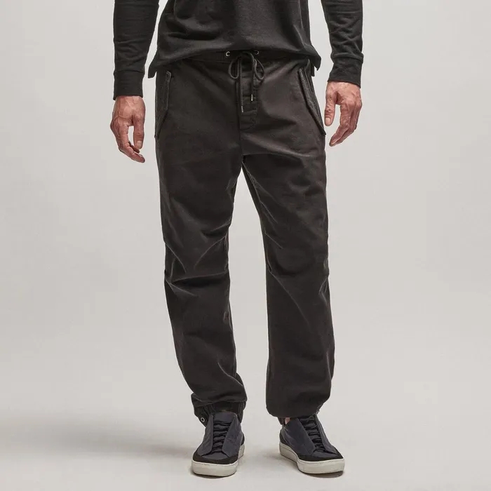 James Perse PantsDenim Cotton Terry Flight Pant Black 8211 Men