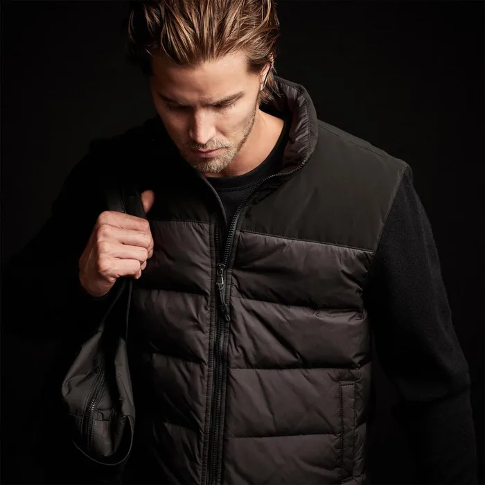 James Perse Performance Jackets Luxury Down Front Zip Sweater Black 8211 Men