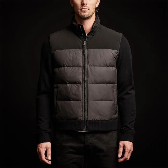 James Perse Performance Jackets Luxury Down Front Zip Sweater Black 8211 Men