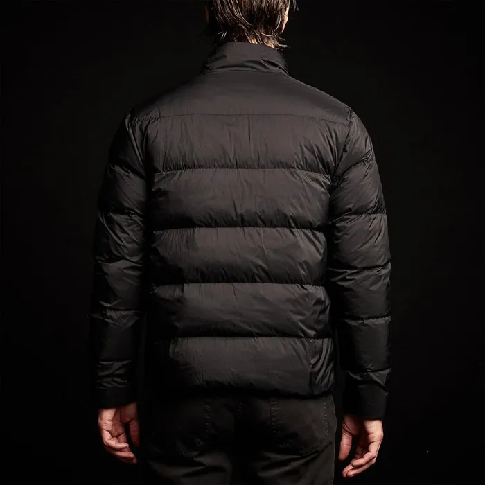James Perse Performance Jackets Side Stripe Puffer Jacket Blackblack 8211 Men