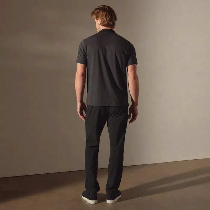 James Perse PolosNovelty Tops Clean Finish Jersey Polo Magmablack 8211 Men