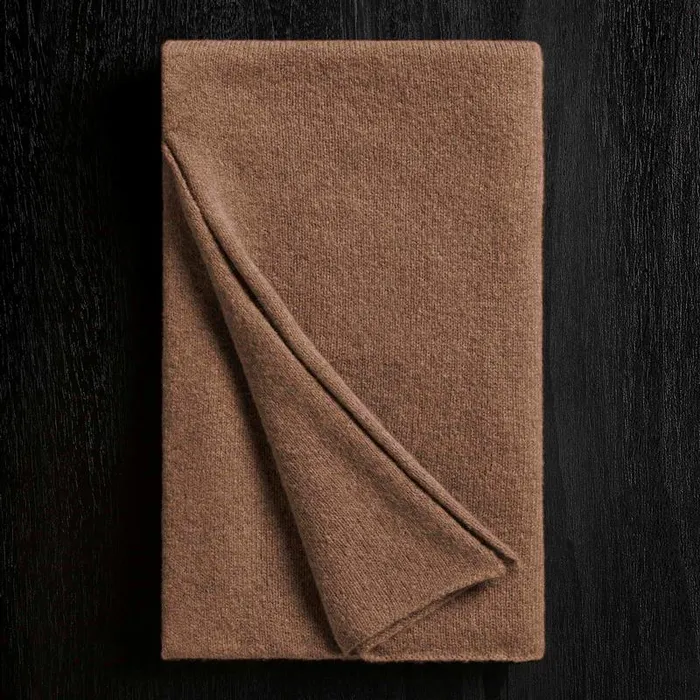 James Perse Scarves Lightweight Textured Cashmere Scarf Chestnut 8211 Women