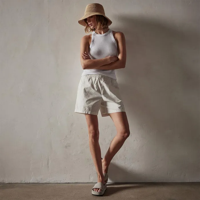 James Perse Shorts Parachute Short White Smoke Pigment 8211 Women