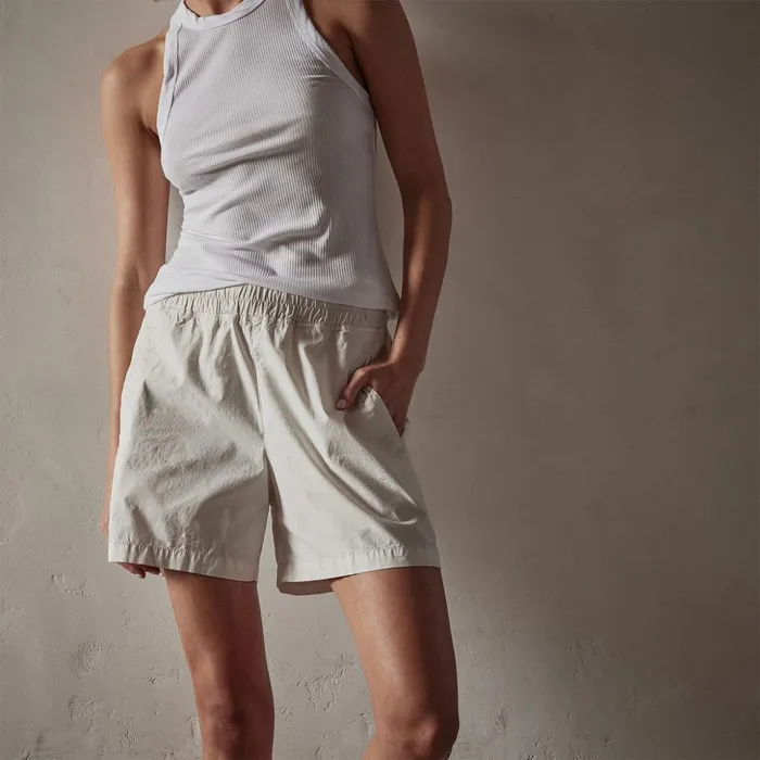 James Perse Shorts Parachute Short White Smoke Pigment 8211 Women