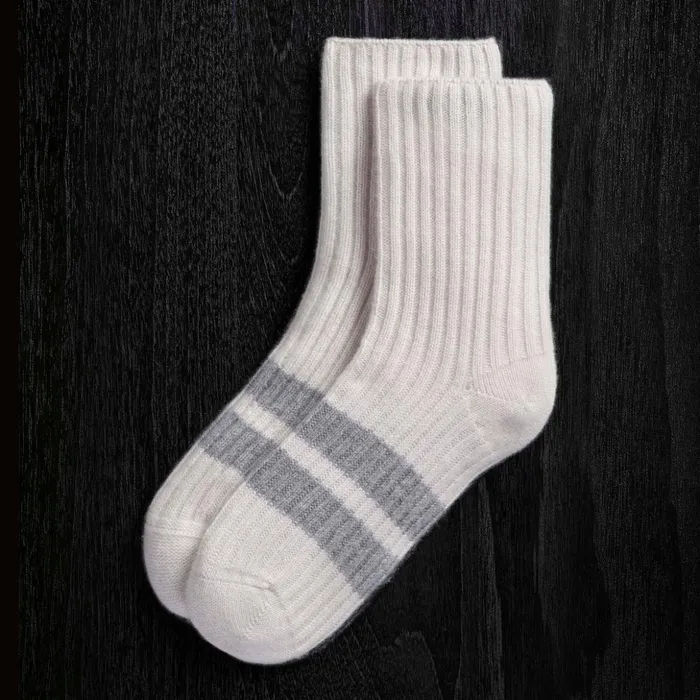 James Perse Socks Short Cashmere Sock Pearlheather Grey 8211 MenWomen