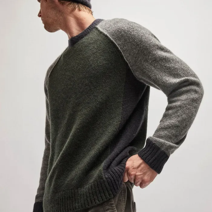 James Perse Sweaters Cashmere Raglan Sweater Shamrockthunderblack 8211 Men