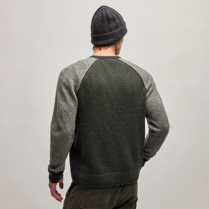 James Perse Sweaters Cashmere Raglan Sweater Shamrockthunderblack 8211 Men