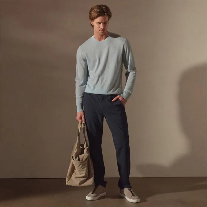 James Perse Sweaters Featherweight Cashmere Crew Open Sky 8211 Men