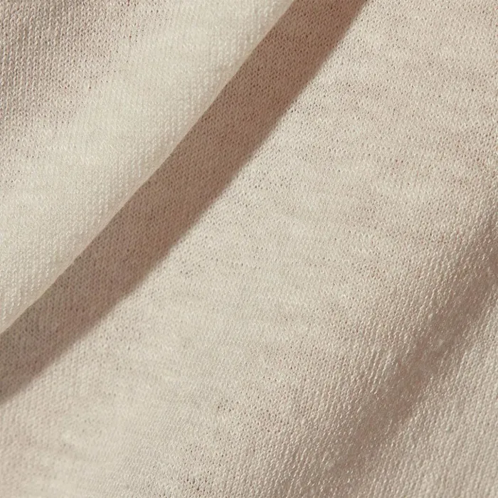 James Perse Sweaters Linen Blend Long Sleeve Contrast Crew Whitesilver Grey 8211 Men
