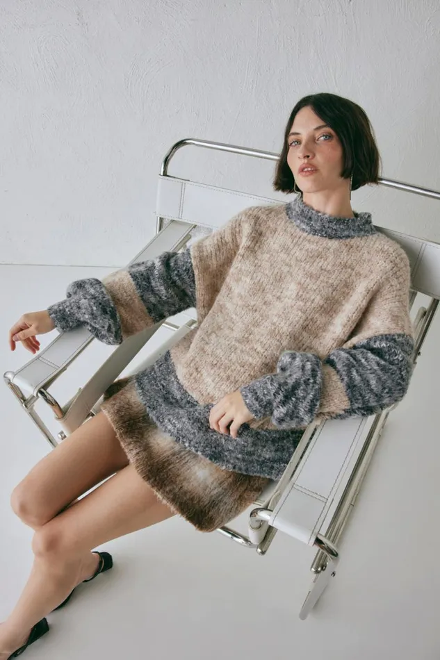 JumpersSweaters Women VRG GRL Alys Knit Jumper Marle