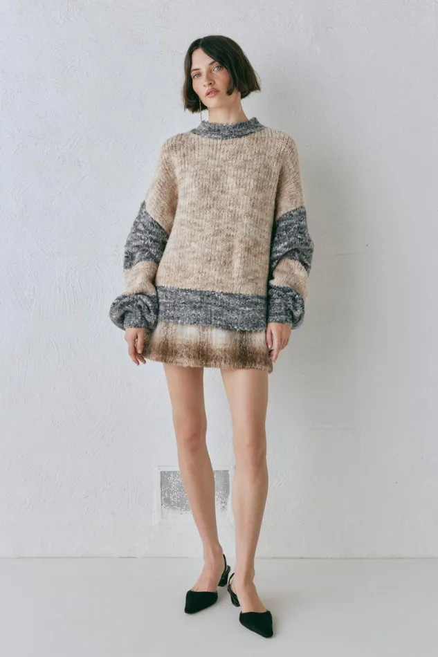JumpersSweaters Women VRG GRL Alys Knit Jumper Marle