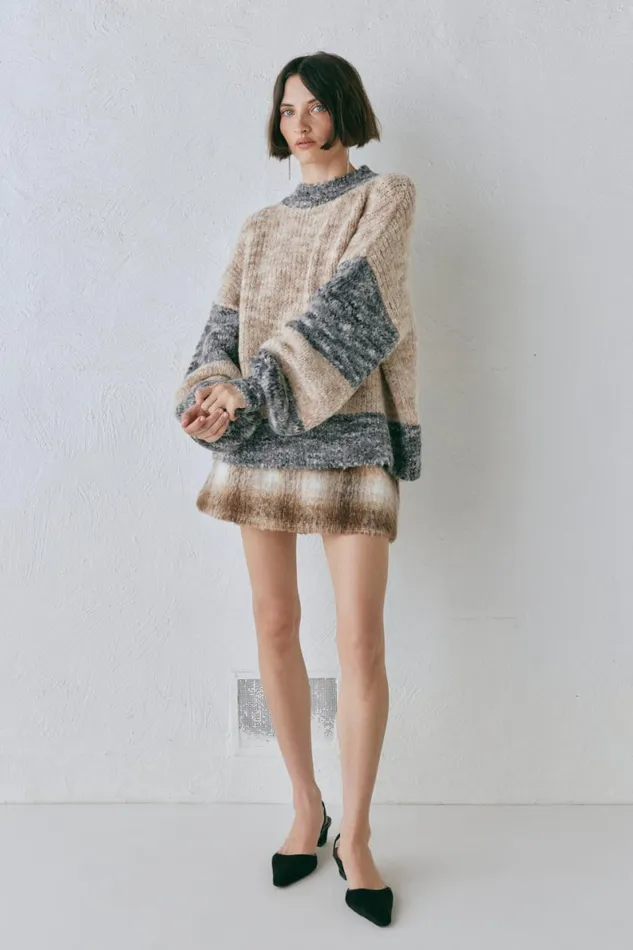 JumpersSweaters Women VRG GRL Alys Knit Jumper Marle
