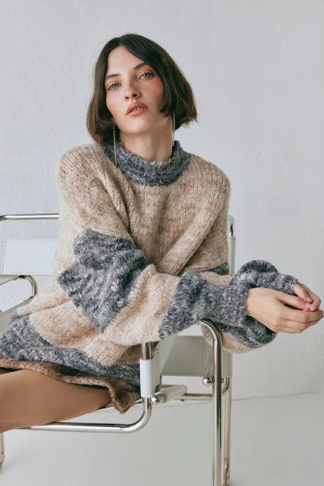 JumpersSweaters Women VRG GRL Alys Knit Jumper Marle