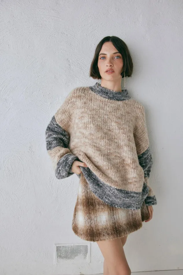 JumpersSweaters Women VRG GRL Alys Knit Jumper Marle
