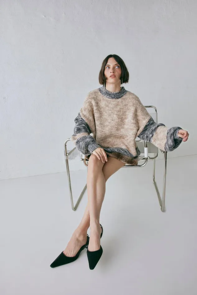 JumpersSweaters Women VRG GRL Alys Knit Jumper Marle