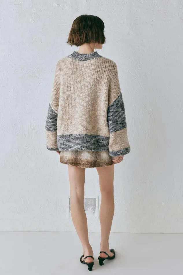JumpersSweaters Women VRG GRL Alys Knit Jumper Marle