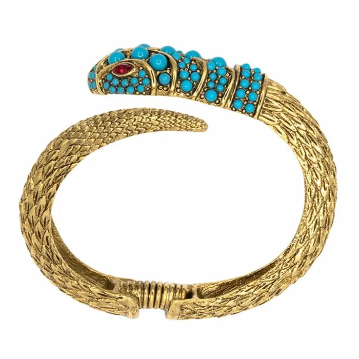 Kenneth Jay Lane Light Color Bracelets Women Antique Gold Snake Bracelet