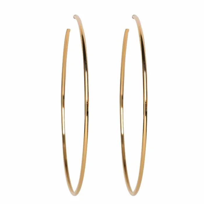 Kenneth Jay Lane Metallic Finish Earrings Women Large Gold Hoop Pierced Earrings Kenneth Jay Lane Metallic Finish Earrings Women Large Gold Hoop Pierced Earrings