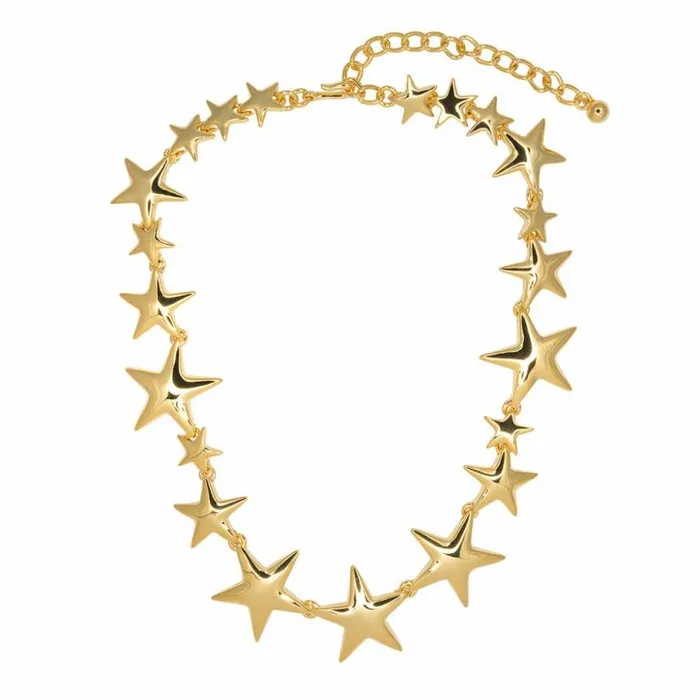 Kenneth Jay Lane Metallic Finish Necklaces Women Gold Star Necklace