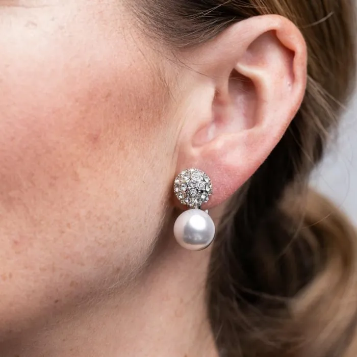Kenneth Jay Lane Pearl Earrings Women Pave039 And Pearl Pierced Earrings