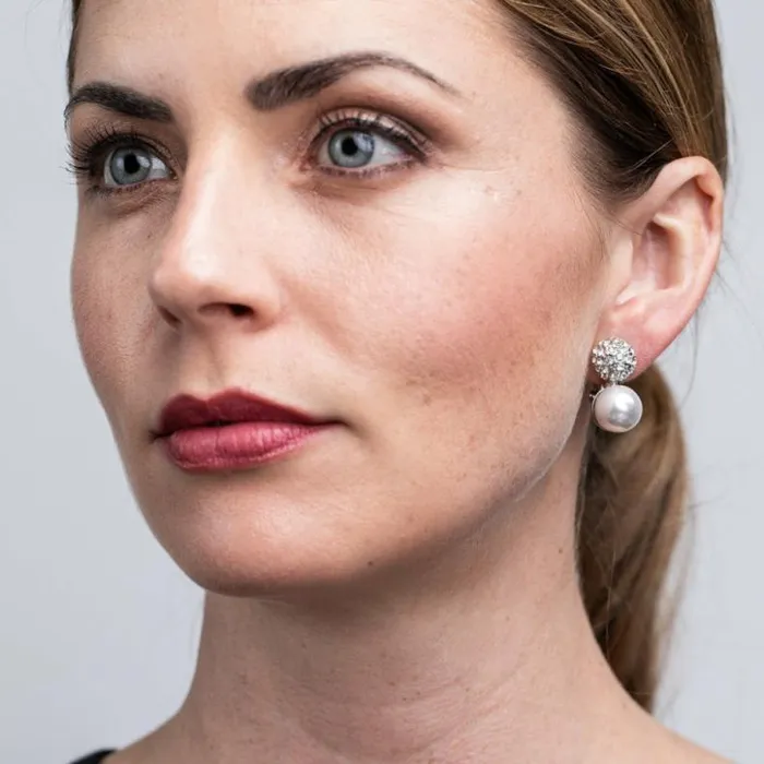 Kenneth Jay Lane Pearl Earrings Women Pave039 And Pearl Pierced Earrings
