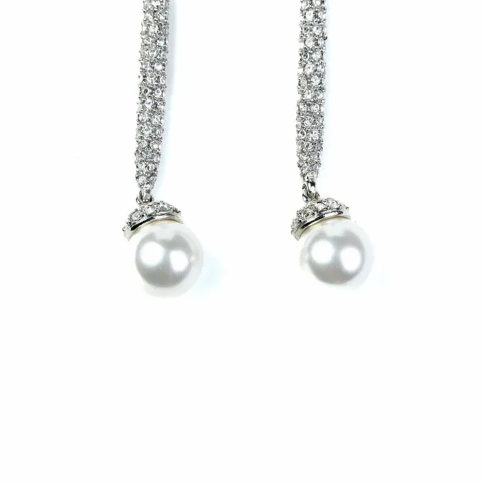 Kenneth Jay Lane Pearl Earrings Women Pearl Bottom Rhinestone Drop Clip On Earrings Kenneth Jay Lane Pearl Earrings Women Pearl Bottom Rhinestone Drop Clip On Earrings