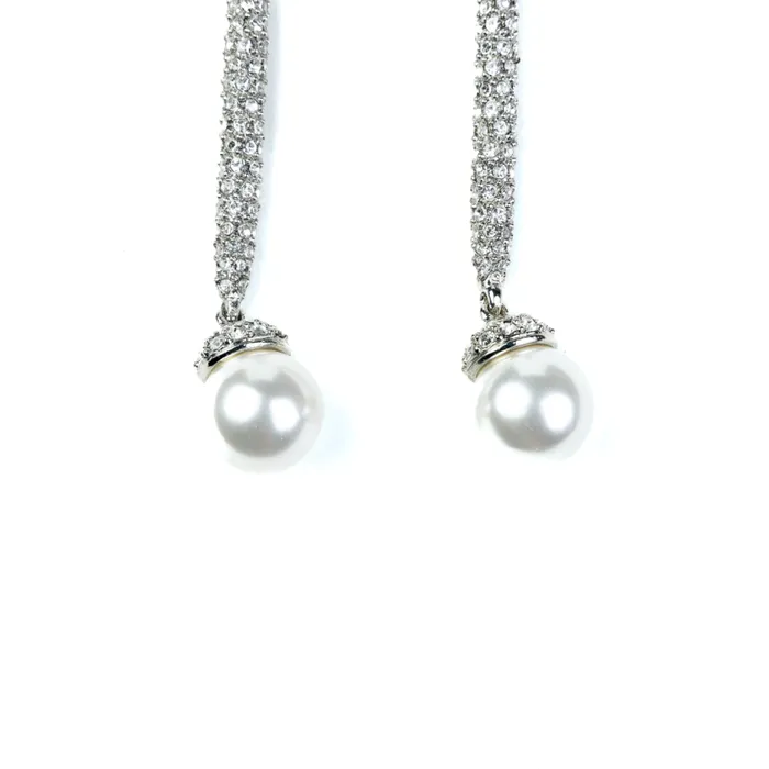 Kenneth Jay Lane Pearl Earrings Women Pearl Bottom Rhinestone Drop Clip On Earrings Kenneth Jay Lane Pearl Earrings Women Pearl Bottom Rhinestone Drop Clip On Earrings