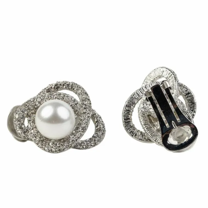 Kenneth Jay Lane Pearl Earrings Women White Pearl Center Clip Earring