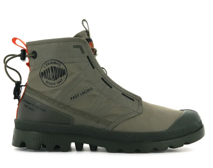Kids Boots PALLADIUM PAMPA TRAVEL LITE Dusky Green