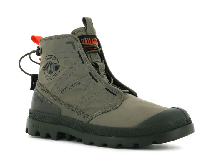Kids Boots PALLADIUM PAMPA TRAVEL LITE Dusky Green Kids Boots PALLADIUM PAMPA TRAVEL LITE Dusky Green