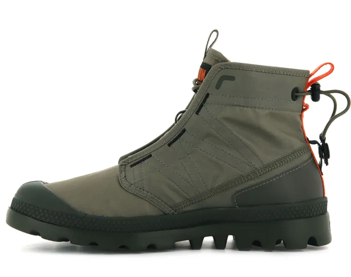 Kids Boots PALLADIUM PAMPA TRAVEL LITE Dusky Green Kids Boots PALLADIUM PAMPA TRAVEL LITE Dusky Green
