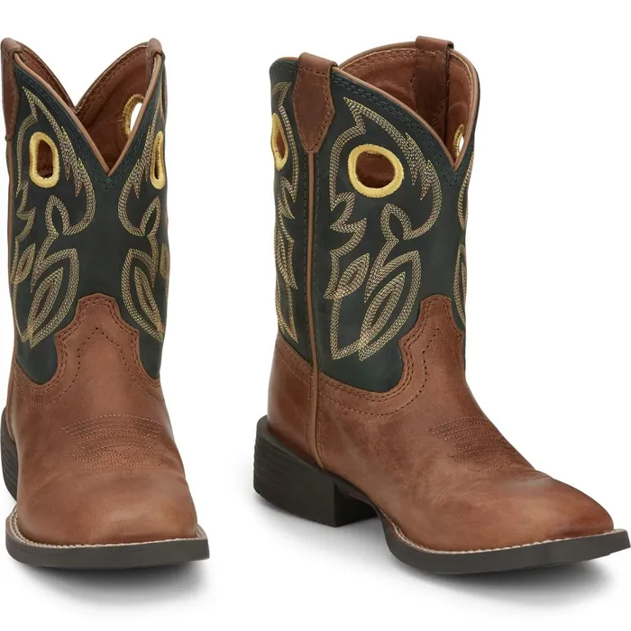 KIDS Bowline Kids Western Boot Brown Justin Boots Western