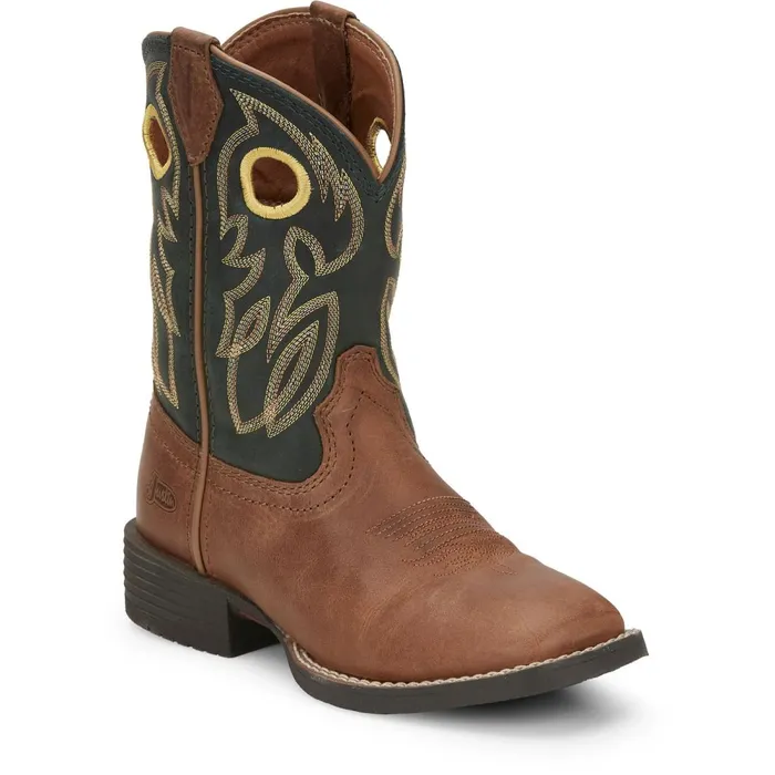 KIDS Bowline Kids Western Boot Brown Justin Boots Western