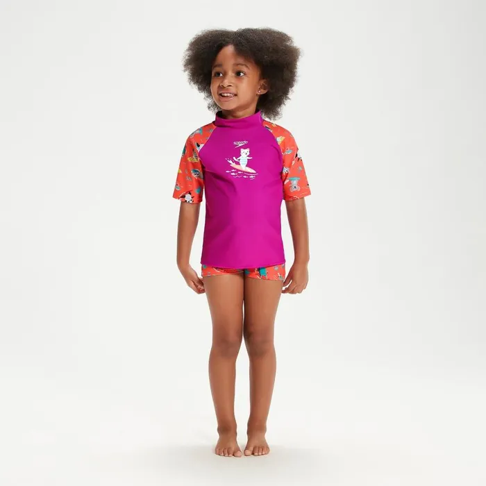 Kids Girl039s Rash Vests Speedo Infant Girls039 Short Sleeve Rash Top Set Purple Kids Girl039s Rash Vests Speedo Infant Girls039 Short Sleeve Rash Top Set Purple