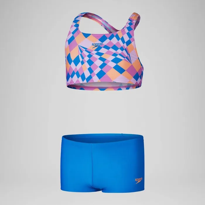 Kids Girl039s Swimwear Speedo Girls039 Allover Bikini PinkBlue