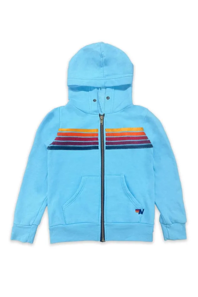 Kids Hoodies Aviator Nation 5 Stripe Hoodie 8211 Sky
