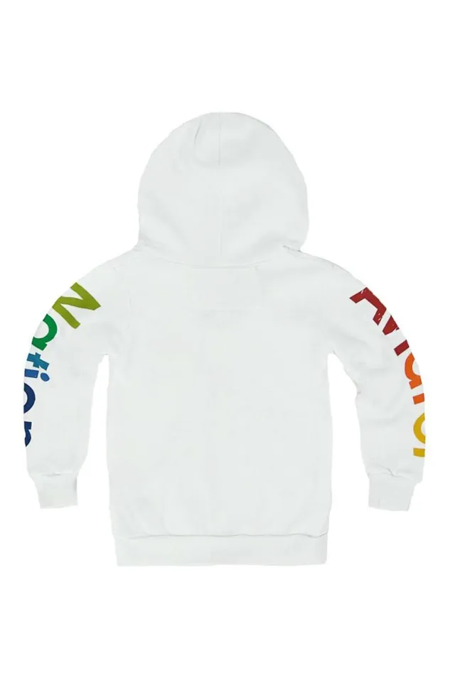 Kids Hoodies Aviator Nation Aspen Zip Hoodie 8211 White