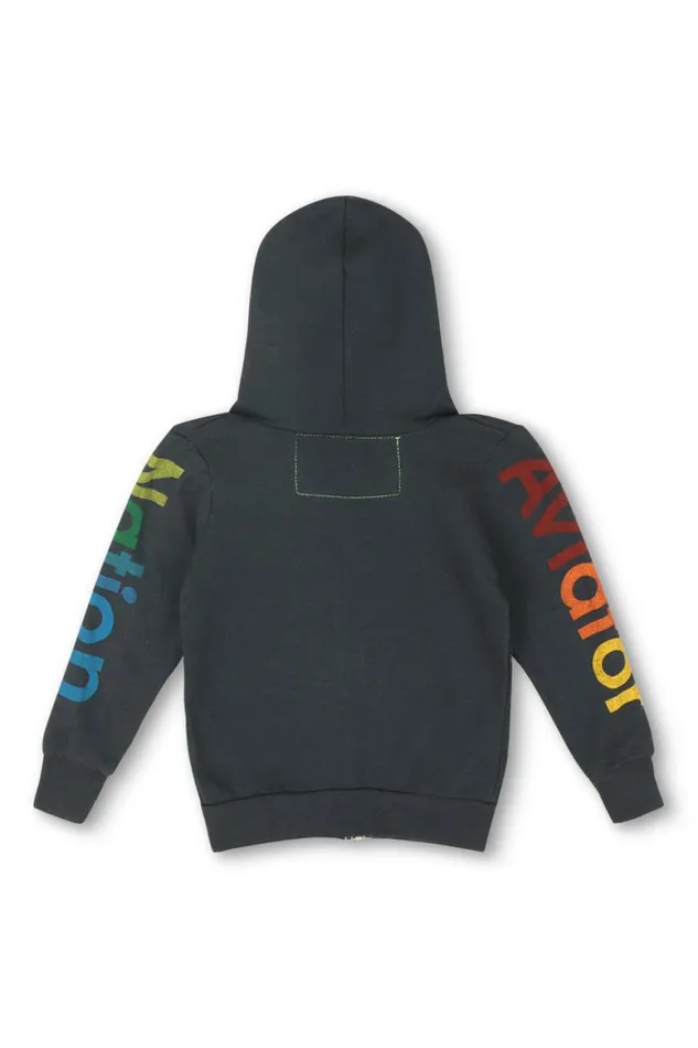 Kids Hoodies Aviator Nation Malibu Zip Hoodie 8211 Charcoal