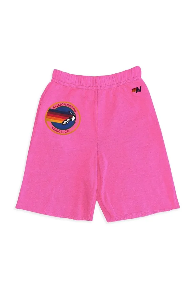 Kids Shorts Aviator Nation Sweatshorts 8211 Neon Pink