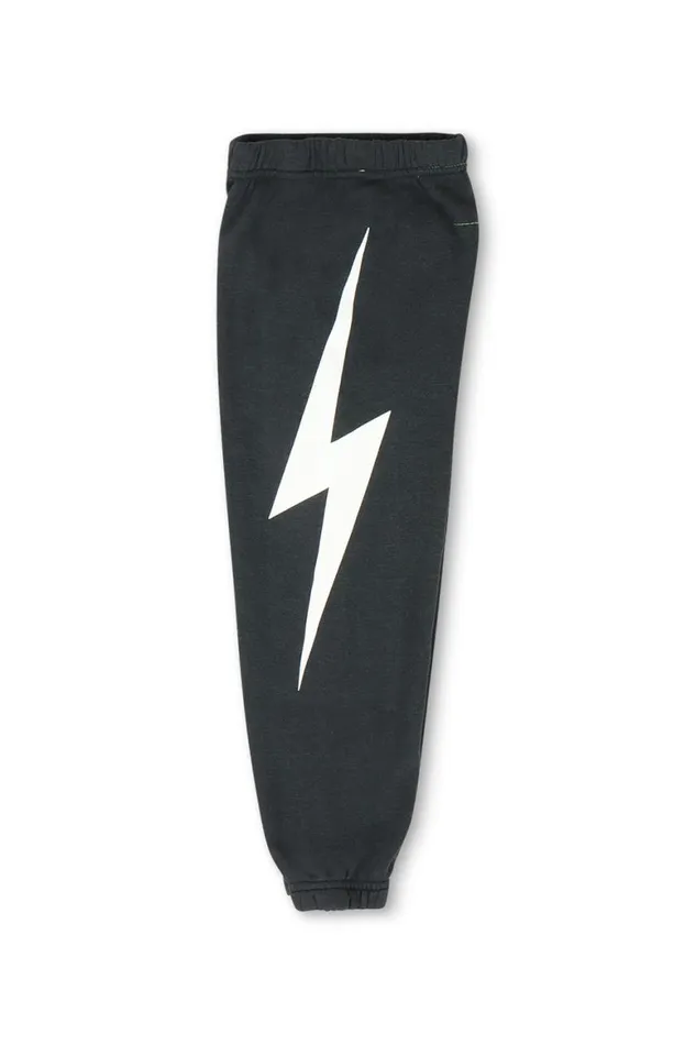Kids Sweatpants Aviator Nation Bolt Print Sweatpants 8211 Charcoal White