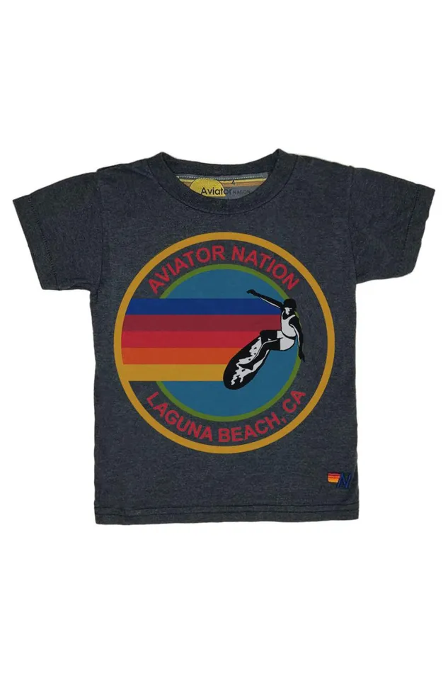 Kids Tees Aviator Nation Laguna Beach Tee 8211 Charcoal